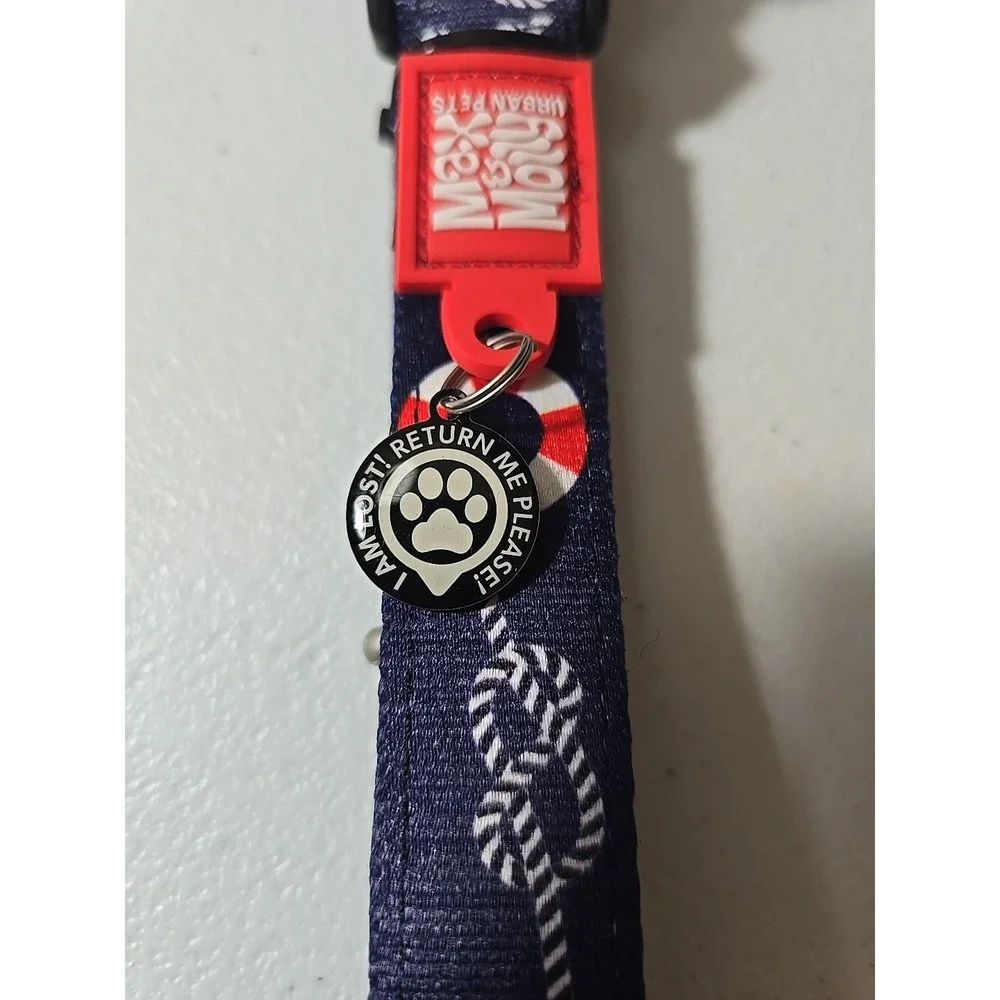 Max & Molly Urban Pets Large Smart ID Collar (Sailor)